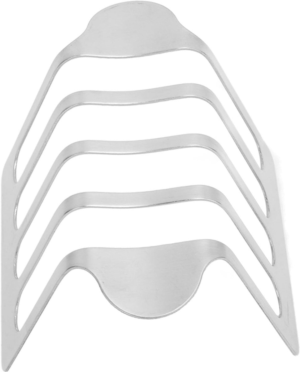 Broodrek Roestvrij Staal - Broodhouder Bakkerijrek - Brood Presenteren - Roestbestendig Ontwerp - 12x7x7 cm - Zilver