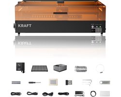 AtomStack Kraft 40 W diode lasersnijder laser autofocus laser graveermachine – camera – basisset – 600 mm/s – gesloten werkgebied – 50 x 32 cm – lasersnijmachine voor metaal, hout, leer - laser cutter and engraver