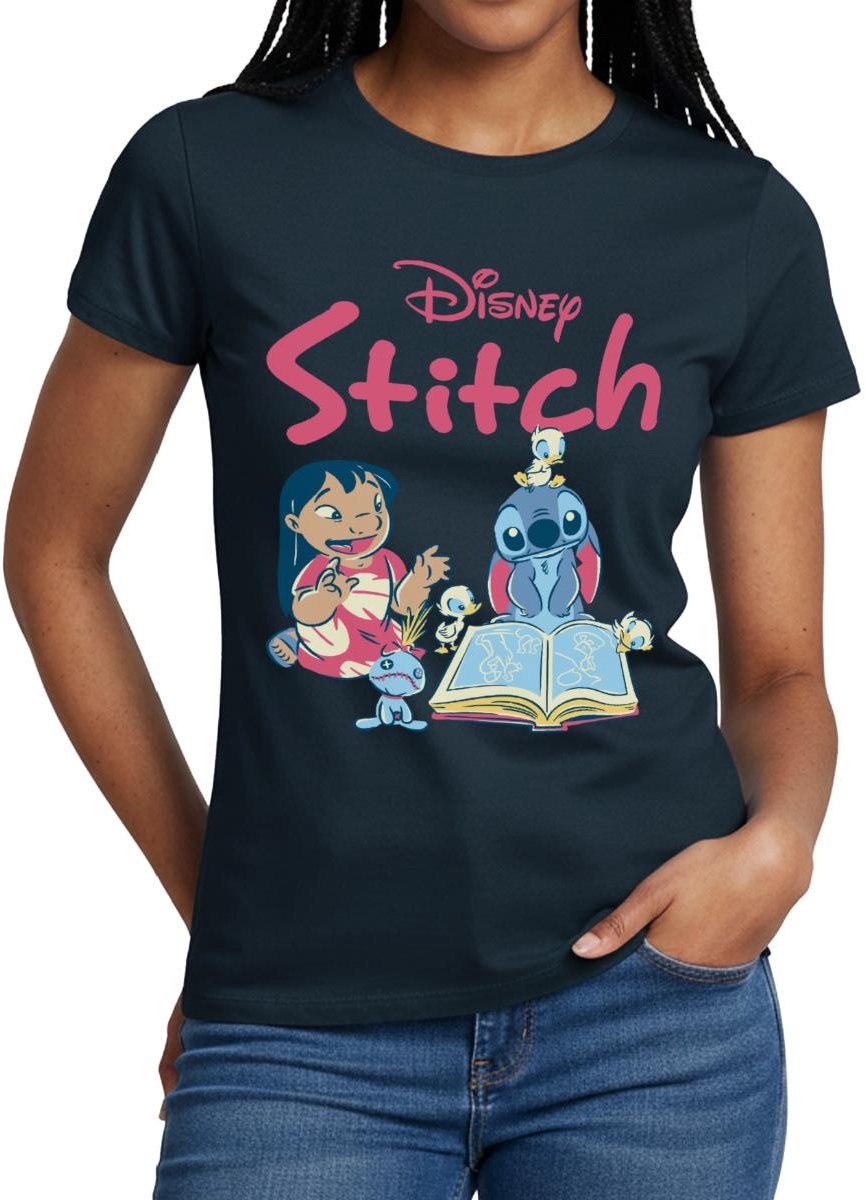 Lilo & Stitch Met Boek T-Shirt Dames