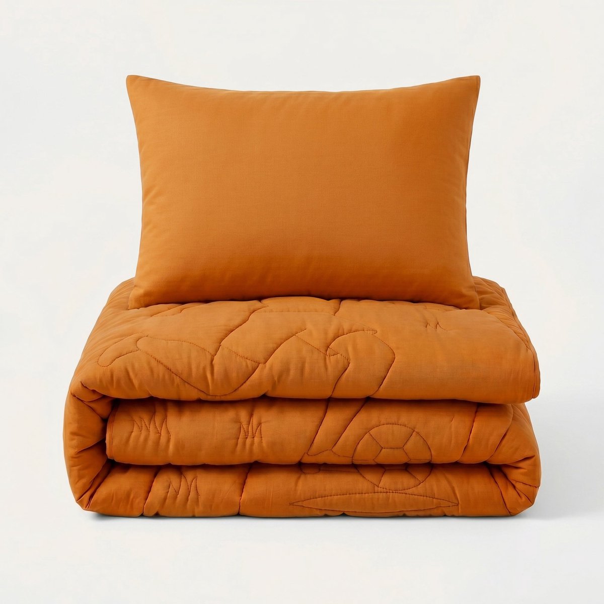 HappyBed Kinderdekbed zonder overtrek - Wasbaar dekbed - Dekbed zonder hoes - 2 in 1 dekbed - Dekbed met print - Hoesloos dekbed - Oranje