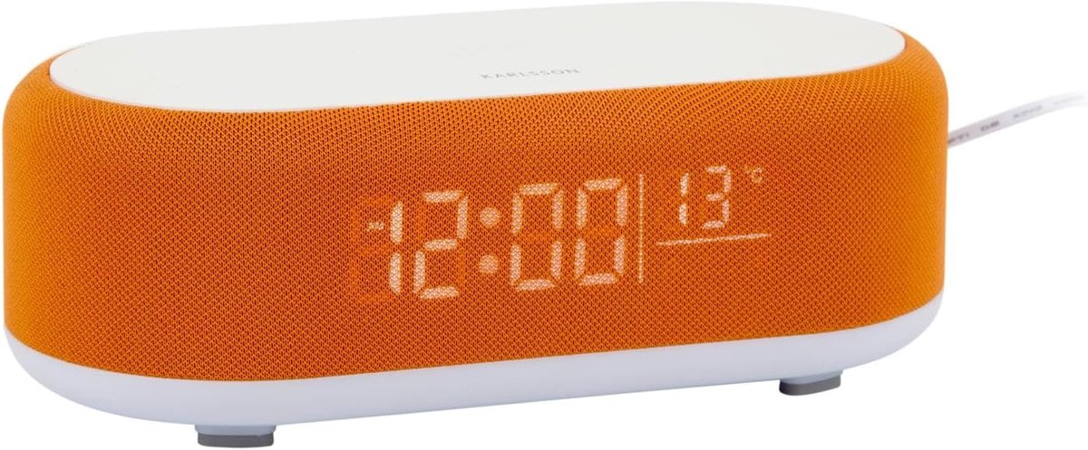 Wekker - Digitale Klok - Wakker Worden - Met Bluetooth Speaker - 198x10x7cm - Oranje