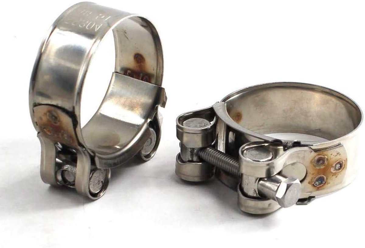 Zware Roestvrijstalen T-Bolt Klem voor 64-67mm Pijpen en Slangen - Set van 2, Duurzaam en Betrouwbaar