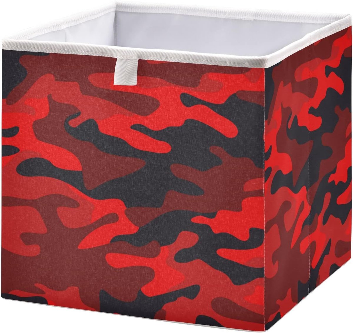 Opvouwbare Opbergbakken - Opbergdozen Kubus - Ruimte Organiseren - Waterdicht Oxford Doek - 28x28x28 cm - Rood Camo Patroon