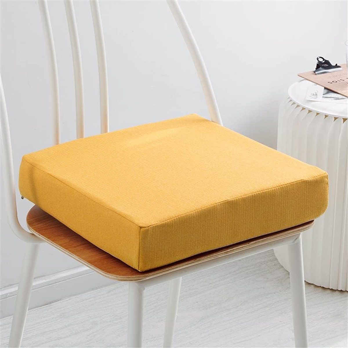 Traagschuim Binnenkussen - Zitkussen Stoelverhoger - Comfortabel Zitten - Antislip Onderka
