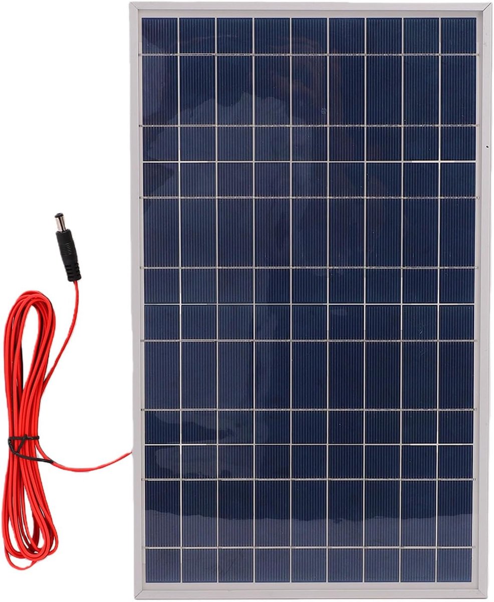 Zonnepaneel Kit - Zonneoplader Energiepaneel - Apparaten Opladen - Dubbel Chip Ontwerp - 46L x 21B x 4H cm - Zwart
