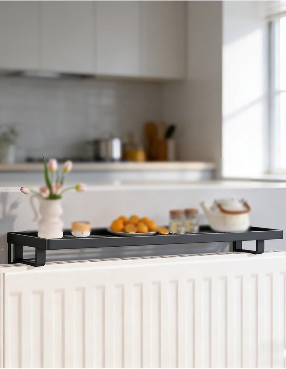 Radiator Plank - Opbergrek Zwevend - Ruimte Maximaliseren - Installatie Zonder Boren - 60 cm - Natuurlijk