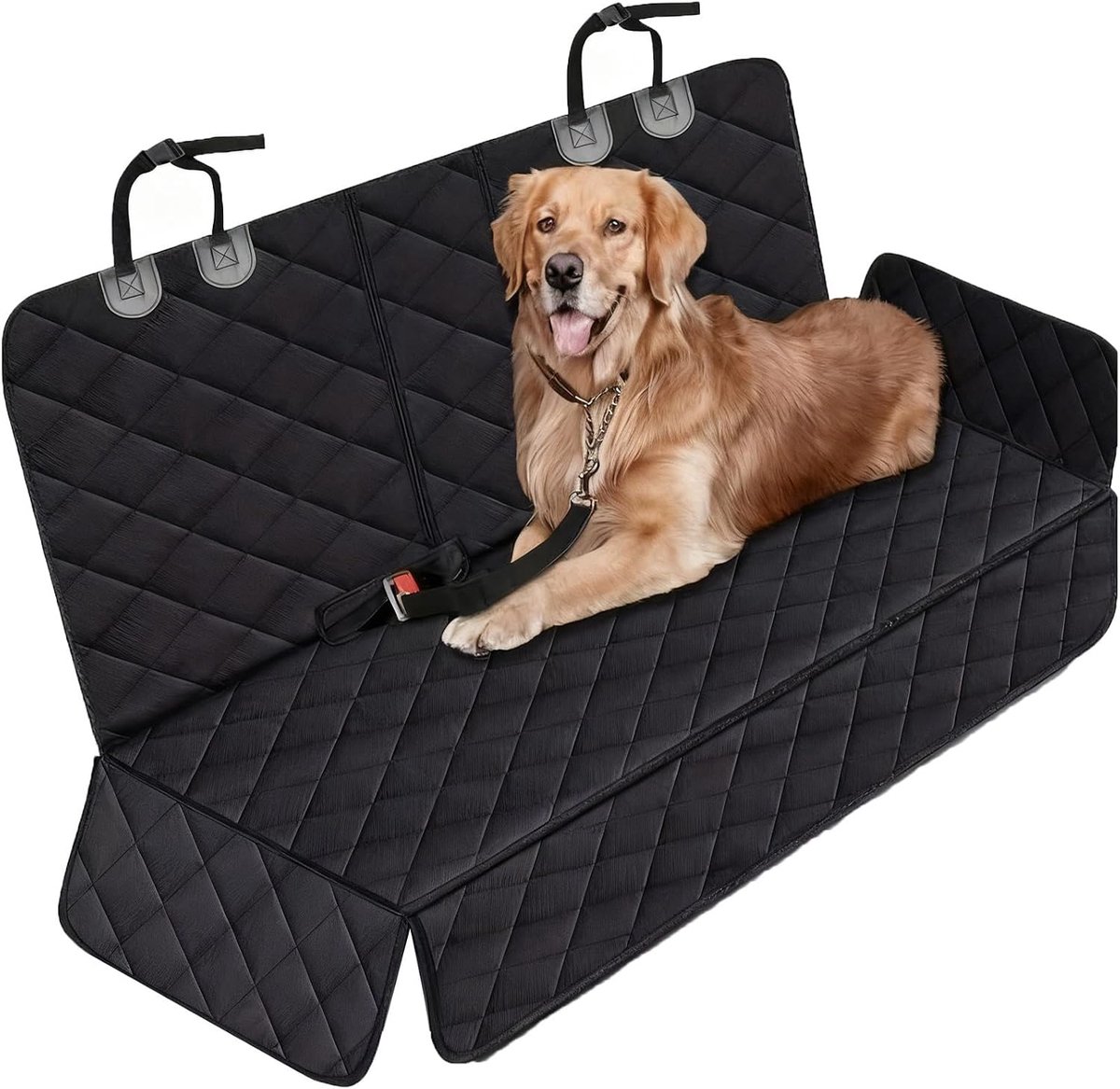 Hondendeken Auto Achterbank - Huisdier Mat - Reizen met Huisdier - Waterdicht Oxford Doek - 135x43x55 cm - Zwart