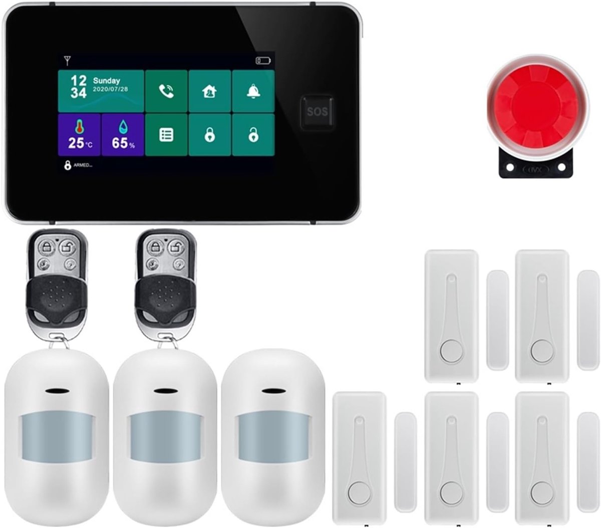 Huisbeveiliging Systeem - Slim Alarm - Veilig Wonen - App Bediening - Full Touch - W8B5