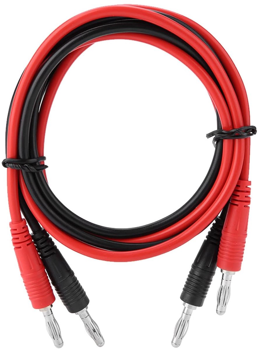 Meetsnoeren Bananenstekker - Testkabels Multimeter - Elektrisch Testen - Stapelbare Stekkers - 103 cm Lengte - Rood Zwart