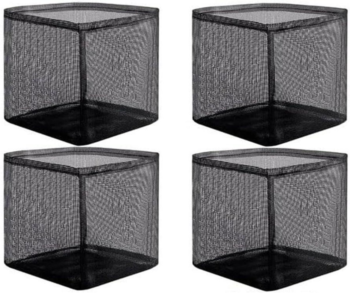 Vijverplant manden - Plantenbakken waterplanten - Planten organiseren - Ademend mesh materiaal - 4 stuks - Zwart