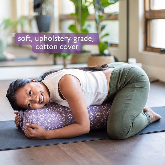 Yoga Bolster - Steun Kussen - Ontspannende Yoga - Stabiele Platte Zijden - 5 Pounds - Zwart — afbeelding 2