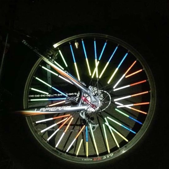 Fietsspaak Verlichting - Wielverlichting Reflectoren - Nachtelijk Fietsen - Automatisch Aan/Uit - 12 Stuks - Blauw — afbeelding 2