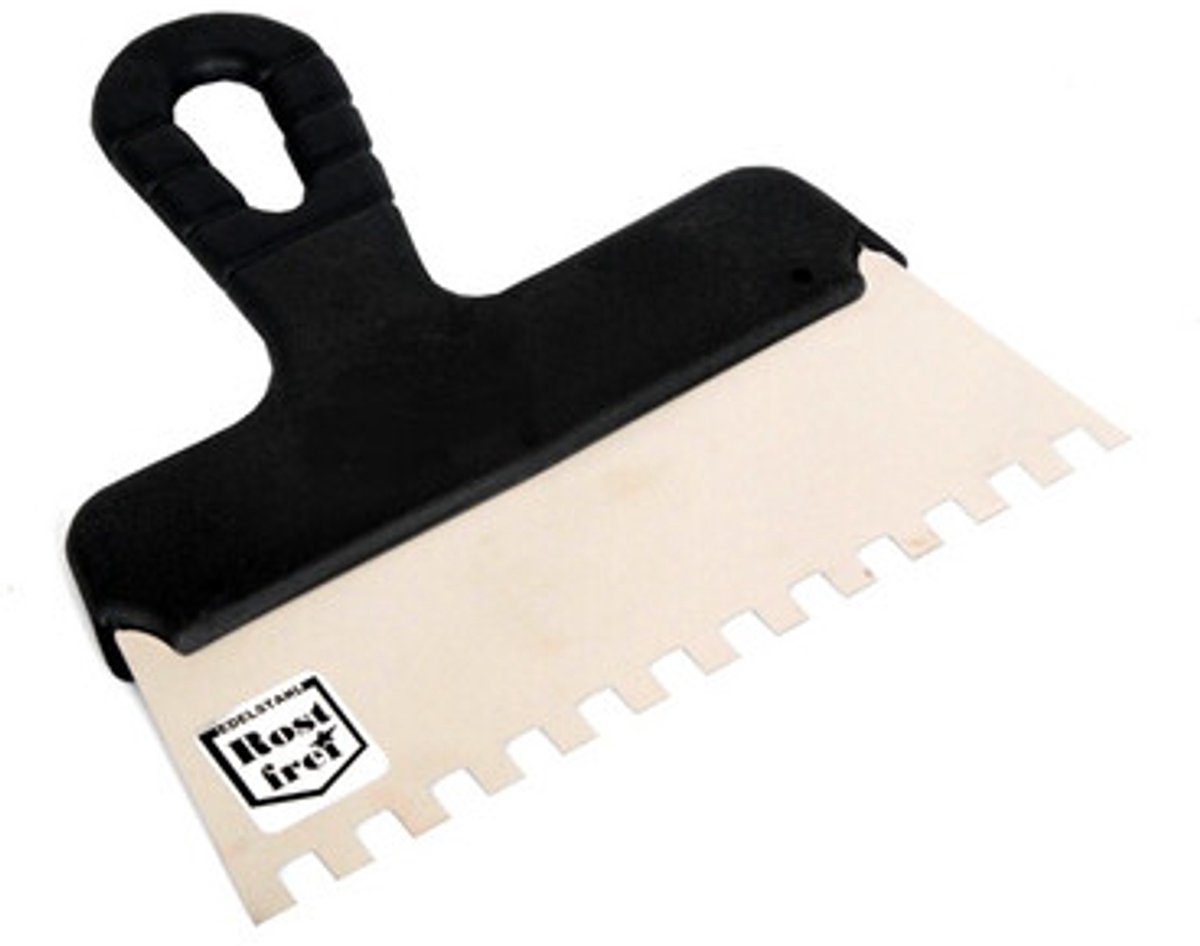 INSTAR EPM Serie - Roestvrijstalen Trapezium Spackmes - 250mm - Ergonomische Handgreep - 6x6 Zagen