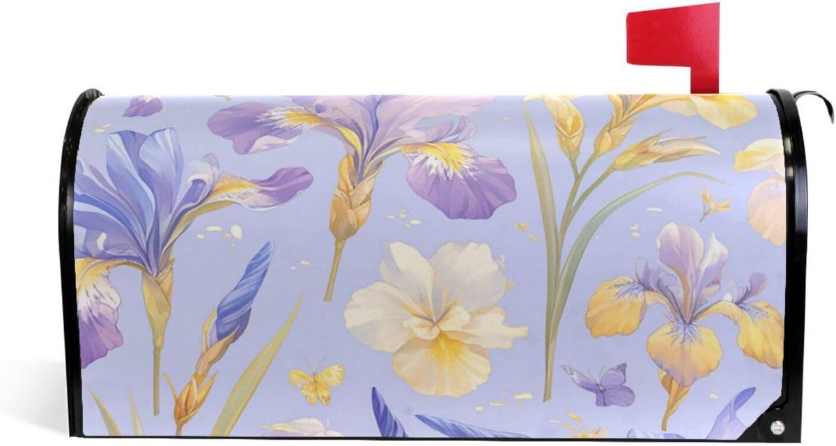Brievenbusdecoratie - Brievenbushoes - Buiten Decoratie - Magnetische Bevestiging - 45 x 50 cm - Bloemenprint