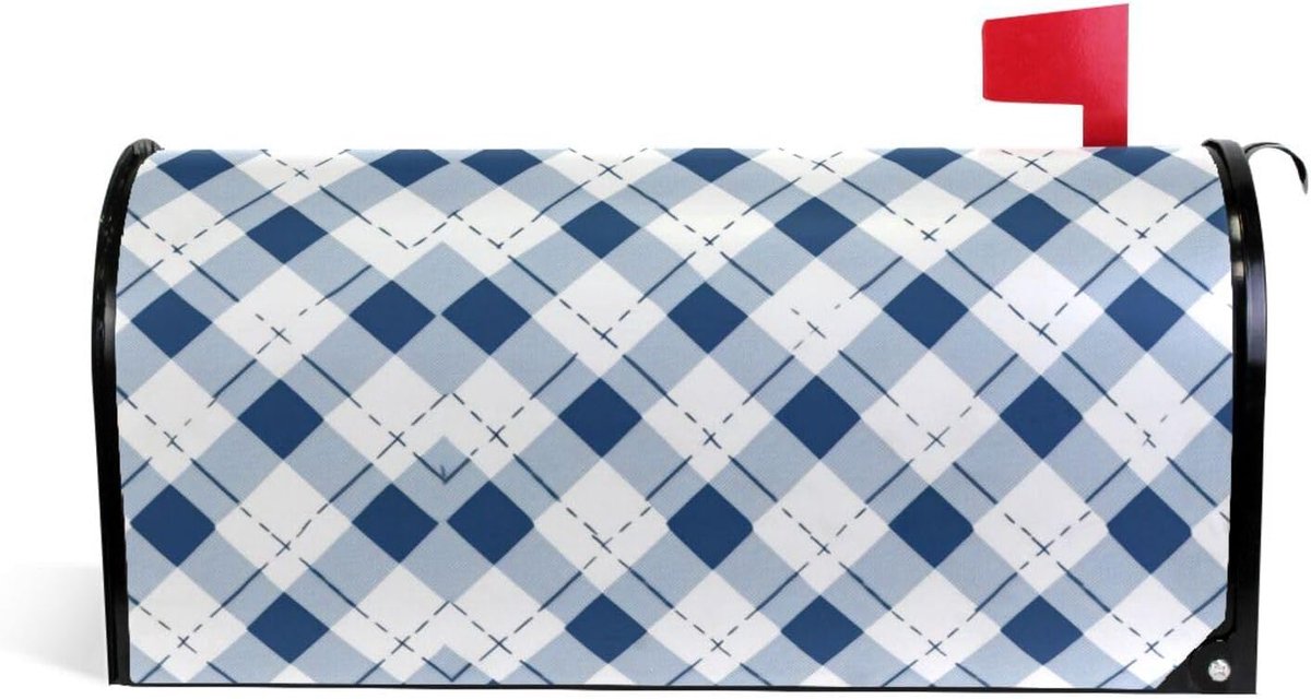 Brievenbushoezen - Decoratieve hoezen - Huis Verfraaien - Weerbestendig Materiaal - 18 x 21 Inch - Wit Blauw