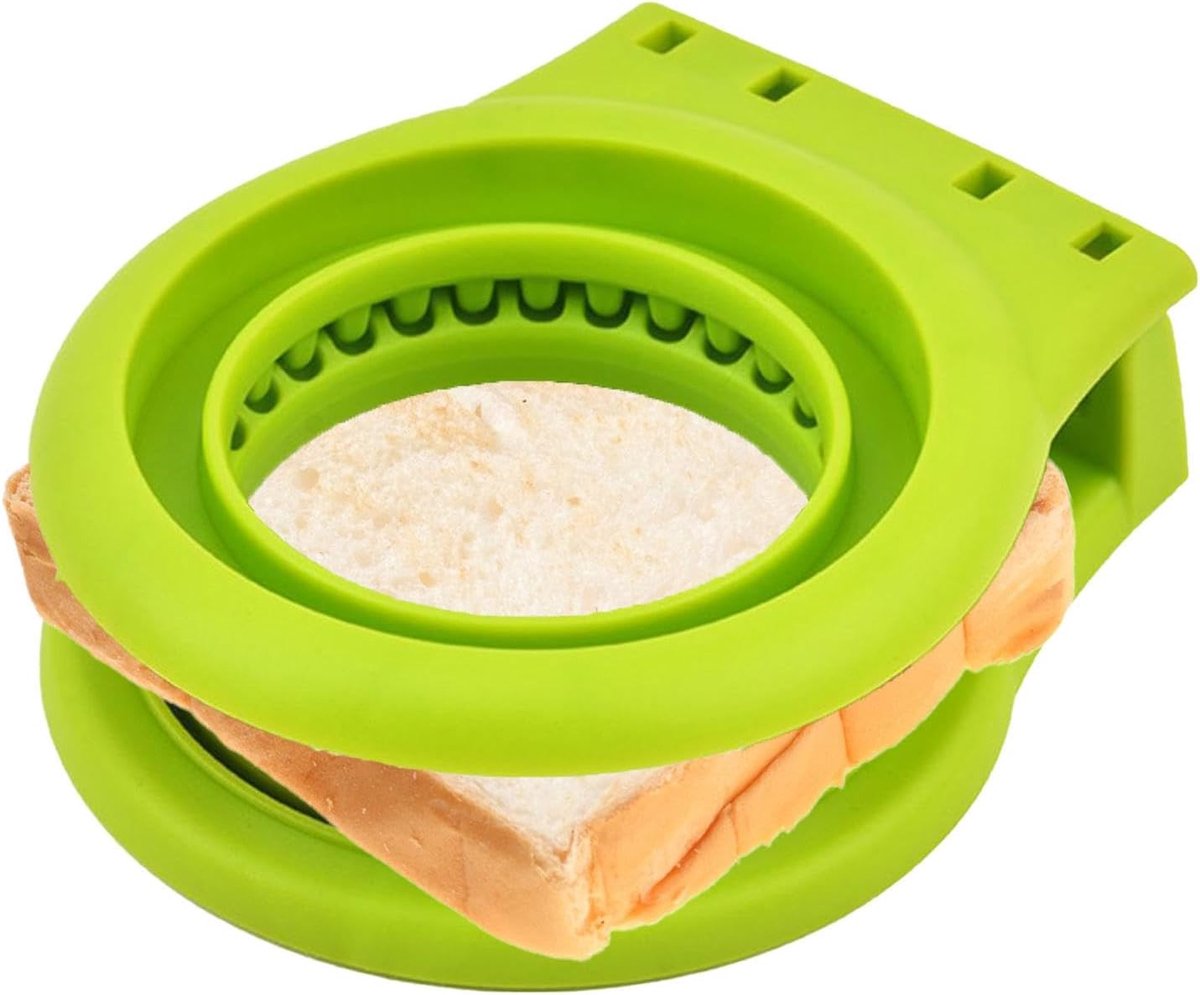 Sandwich Snijder - Broodvorm Sealer - Lunch Maken - Kindvriendelijk Ontwerp - 12.5 x 14.7 cm - Cyaan blauw