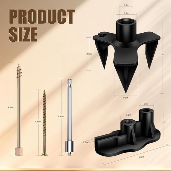 Vloerreparatie Kit - Hout Piep Oplosser - Vloer Repareren - Complete Set 5 Tools - 50 Schroeven - Niet Gespecificeerd — afbeelding 4