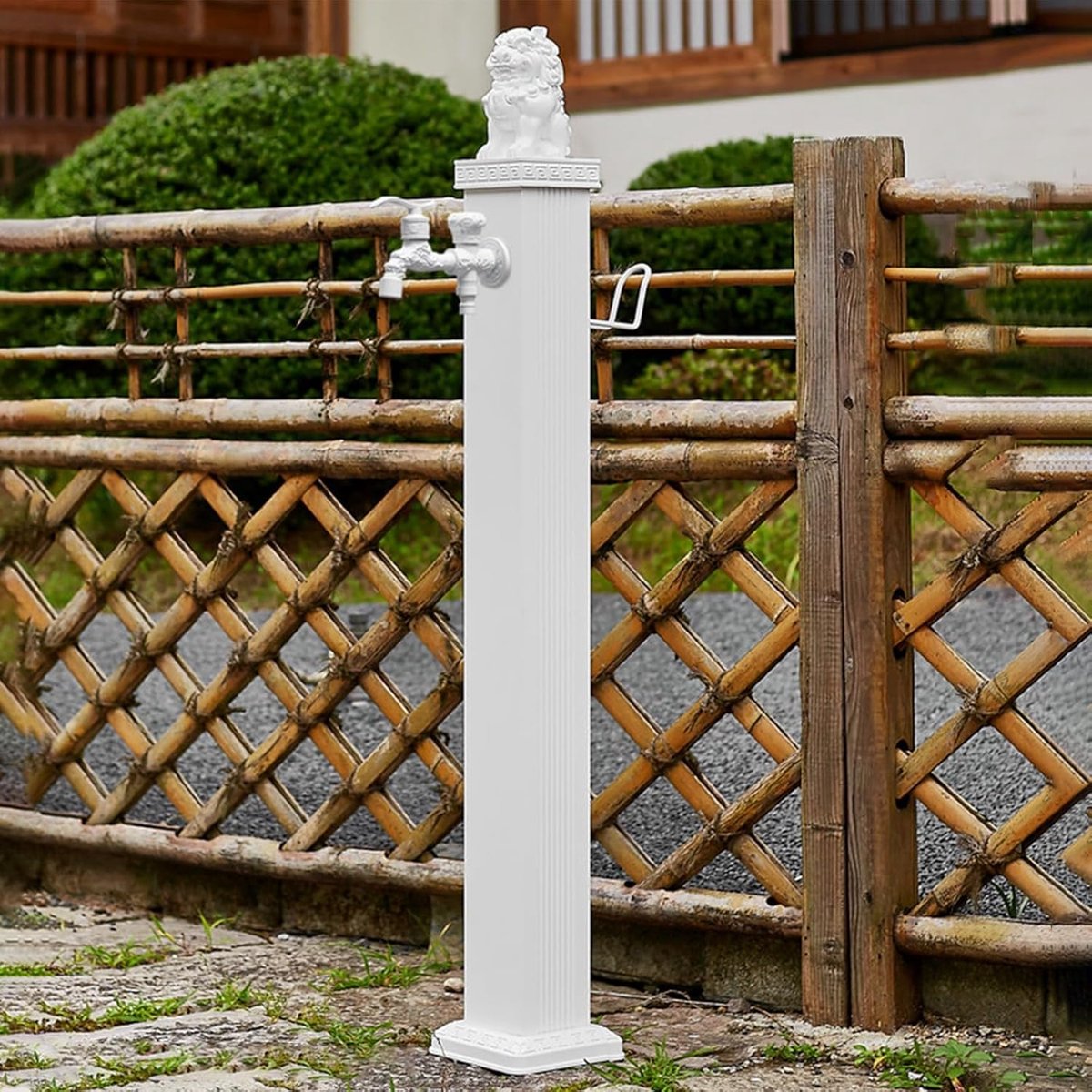 Roestvrijstalen Waterkolom - Buitenkraan Zuil - Tuin Beregening - Vorstbescherming Jaarrond - 116 cm Hoog - Zilverkleurig