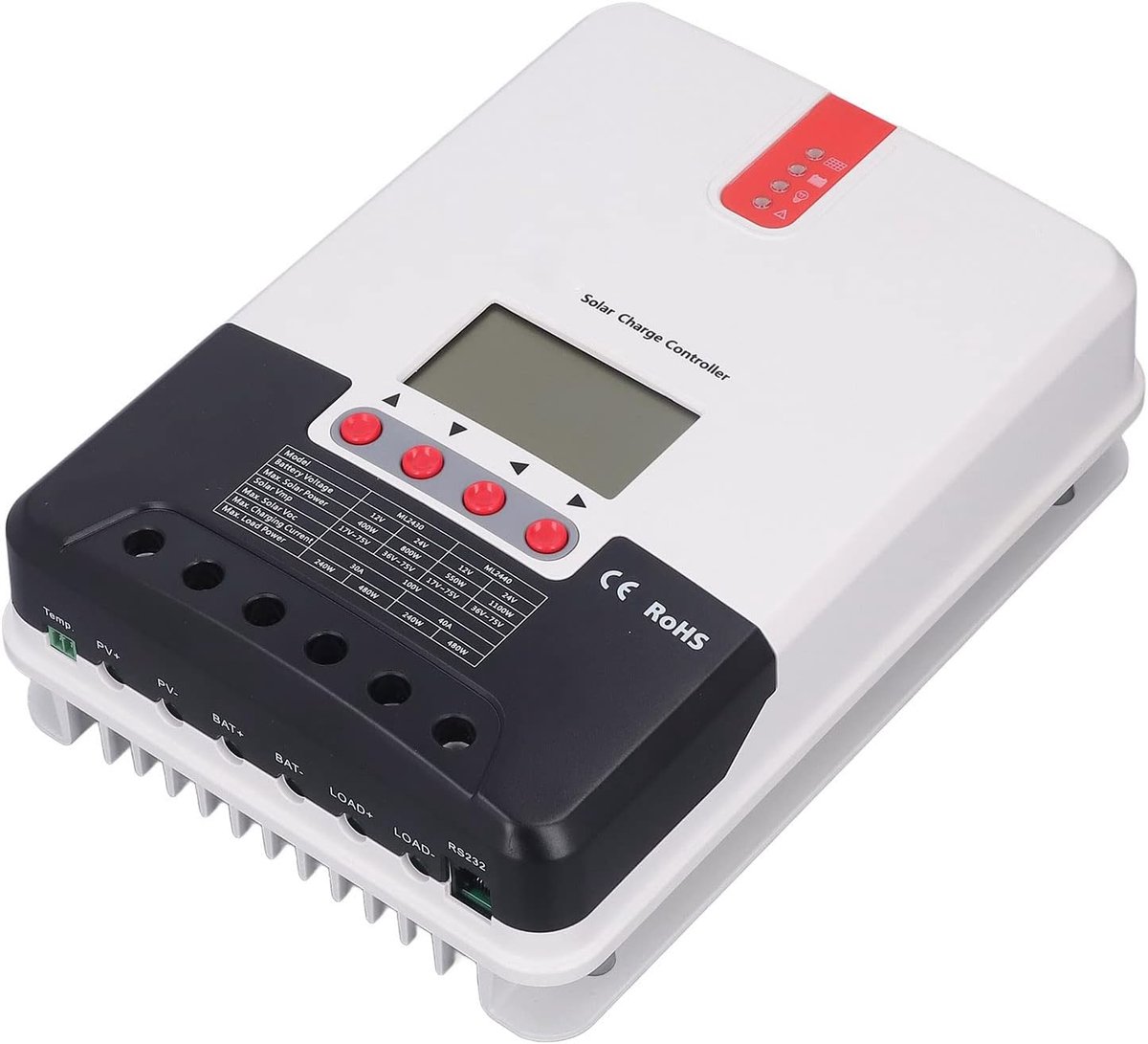 MPPT Zonne-laadregelaar - Solar Controller - Energie Beheer - Hoge Efficiëntie - 30A 12V 24V - Aluminium