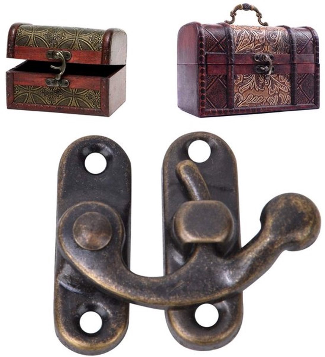 Store_7 - Antieke Hasp Sloten - 30 Stuks Retro IJzeren Hasp Sloten voor Sieraden en