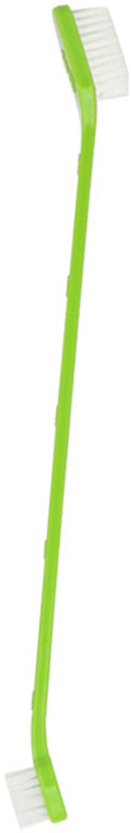 Dubbelzijdige tandenborstel voor honden 17 cm, Groen