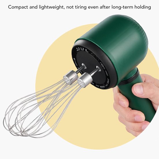 Draadloze Handmixer - Eierklopper Mixer - Bakken en Koken - USB Oplaadbaar - 21 cm - Wit — afbeelding 3
