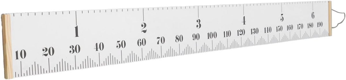 Groeigrafiek Kinderen - Hoogteliniaal Baby - Lengte Meten - Canvas en Hout - 200 x 20 cm - Niet gespecificeerd