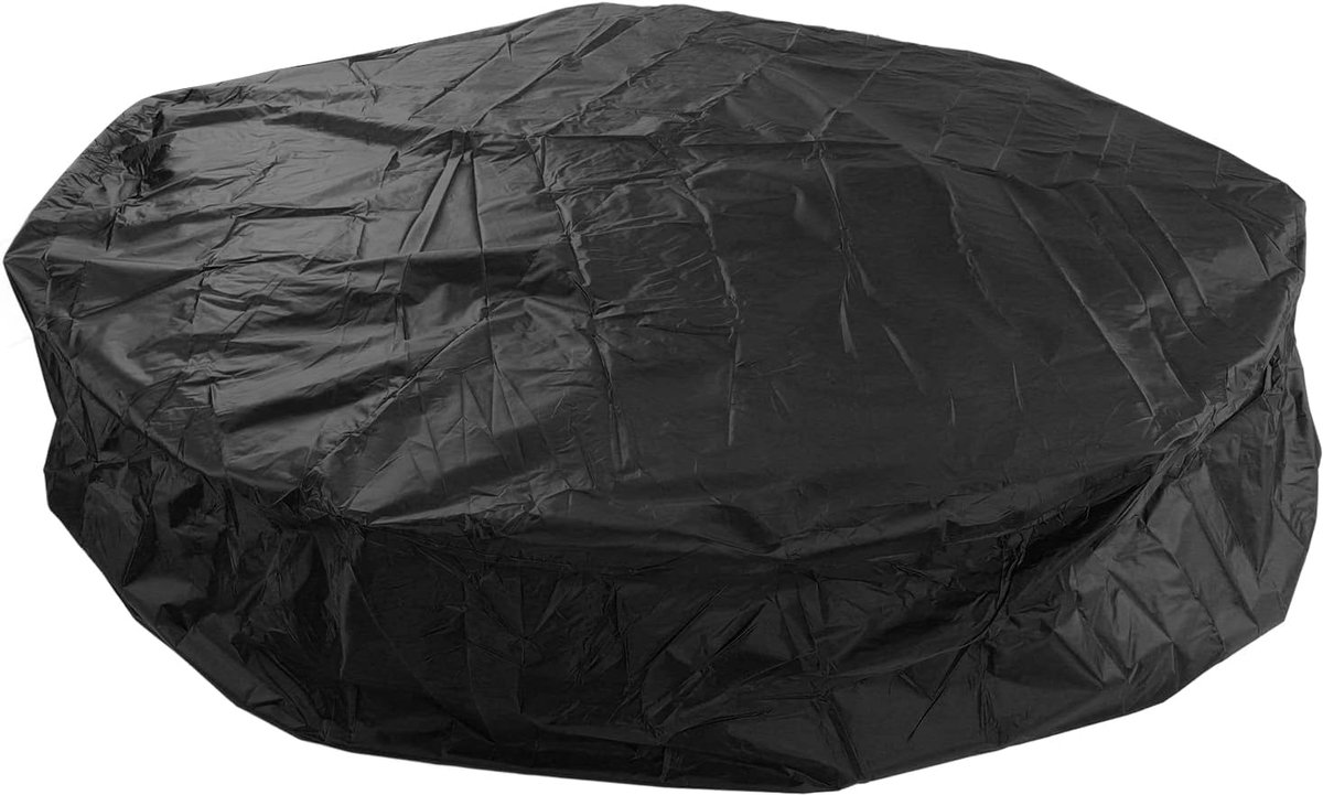 Ronde Hot Tub Afdekkap - Polyester Taffeta - Weerbestendig - Vier Seizoenen - Universeel - Opvouwbare Beschermhoes - Buitenbaden - Warmwaterbronnen - Zwart - 210 cm. .