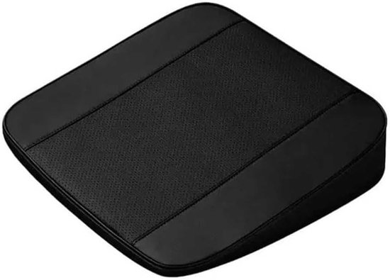 Autostoelkussen - Stoelverhoger Volwassenen - Comfortabel Rijden - Ergonomisch Traagschuim - 6 cm dik - Zwart