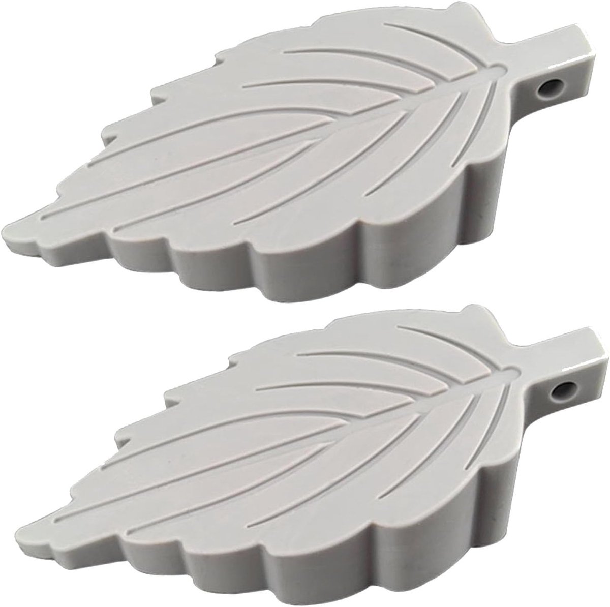 Deurstopper - Deurwig - Deuren Open Houden - Bladvormig Antislip - 2 Stuks 9cm - Grijs