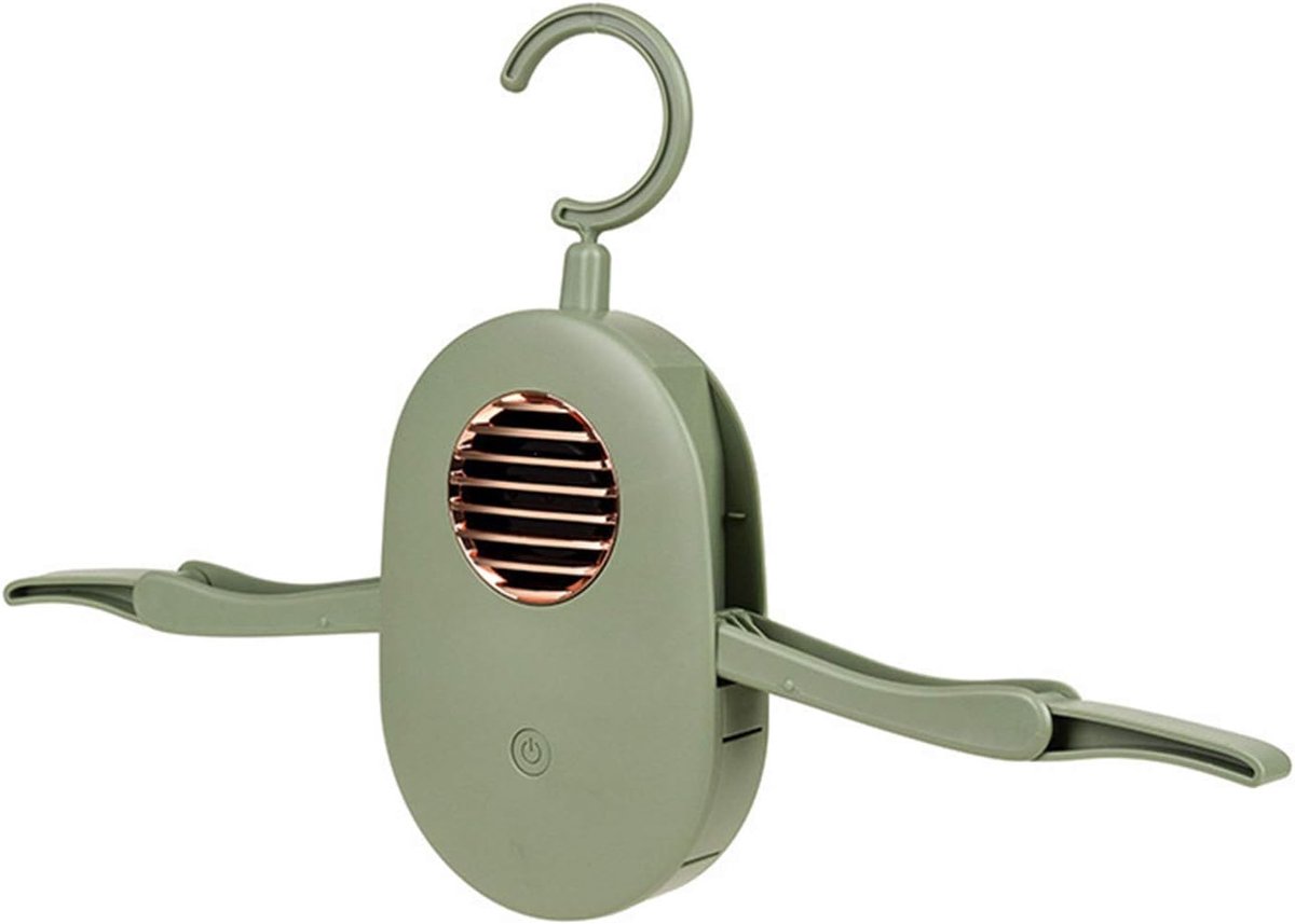 Elektrische Kleding Droger Mini Wasmachine Hanger Snel Kleding Drogen Hete Lucht Natuurlijke Wind 410g Lichtgewicht Groen