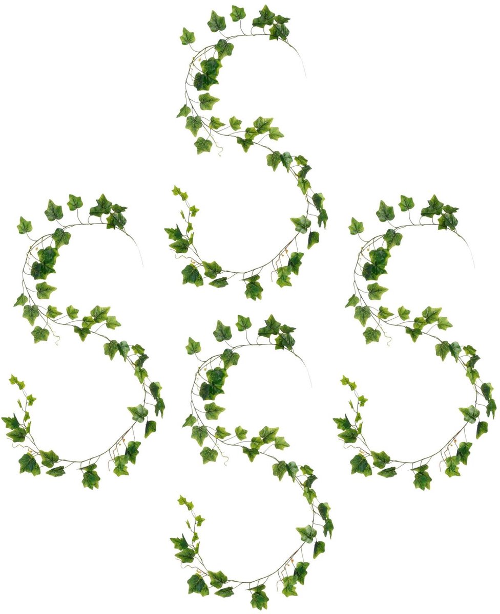 Mica Decorations Kunstplanten Hedera Slinger - 4x - 160 x 10 cm - groen - kunststof - decoratie - bladgroen