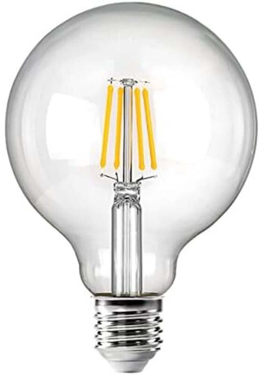 lamp-Retro LED-lampgeschikt voor retro gloeidraad, 4 watt, 220/240 volt, E27 fitting, decoratieve lamp, G95 kristal.