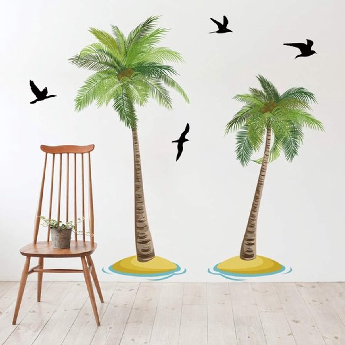 Palm tree wall stickers tropische wanddecoration