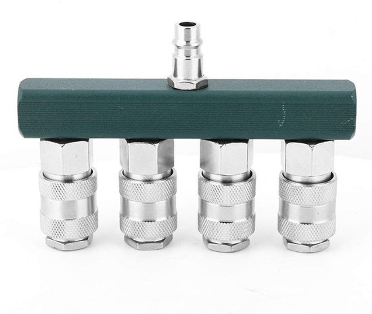 Dailygoods- Luchtverdeler 1/4 - 4-voudige aansluiting - Snelle koppeling - Messing
