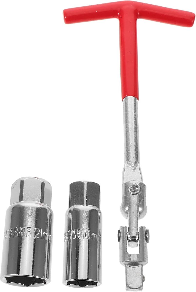 Bougie Moersleutel Set - T-sleutel Gereedschap - Motoronderhoud - Ergonomisch Antislip - 20 x 8 x 3 cm - Diverse kleuren