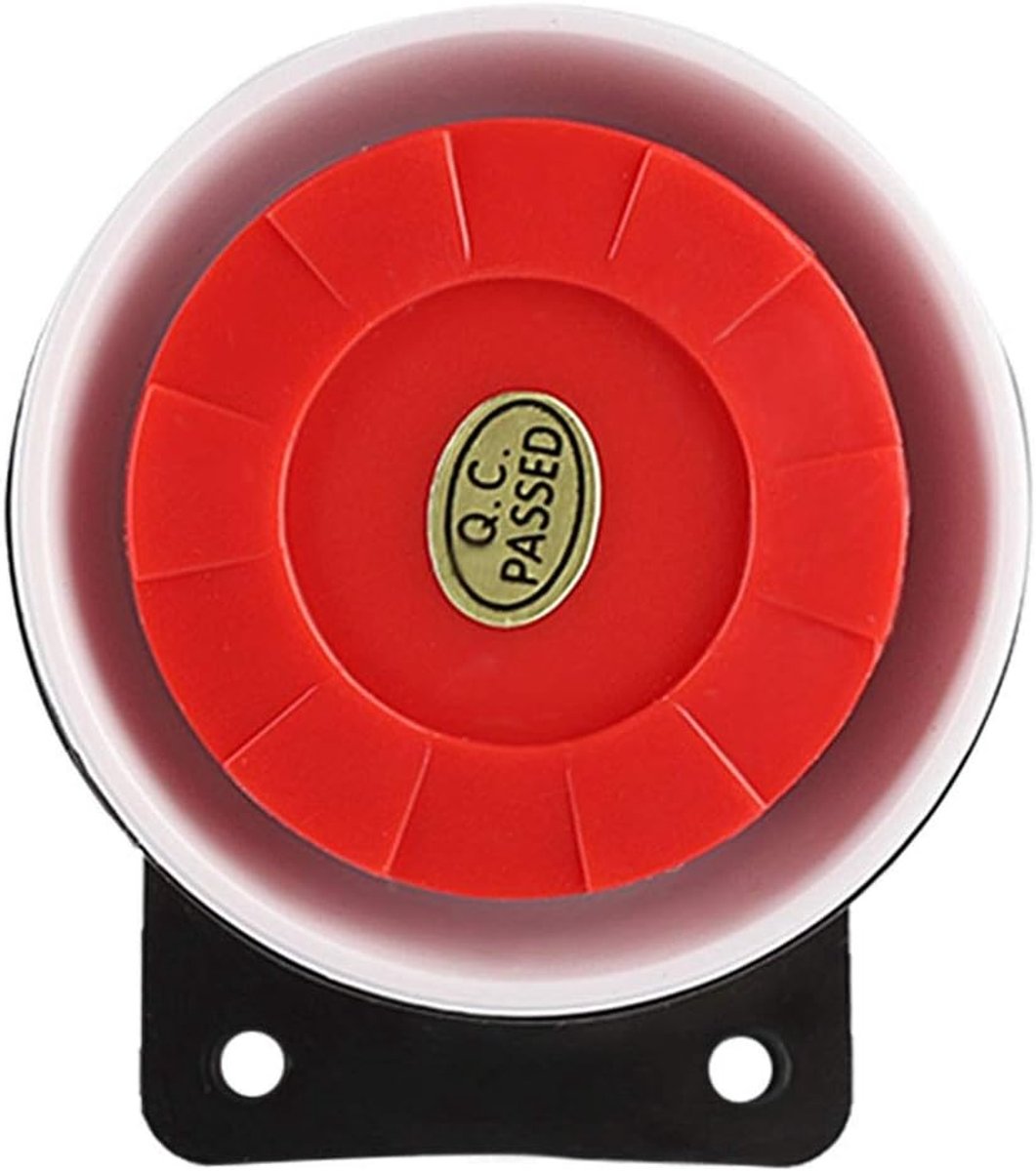 Mini Sirene Alarm - Inbraakalarm Geluid - Huisbeveiliging - Sabotageapparaat - 11L x 7W x 7H cm - Wit