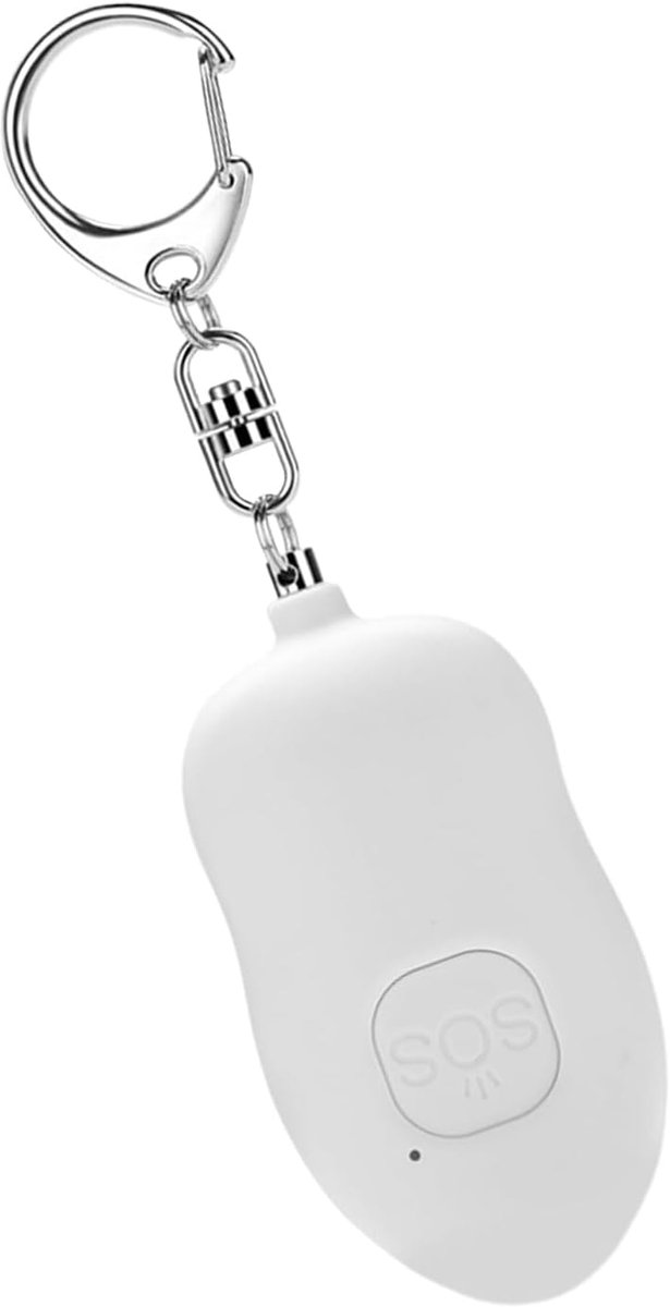 Persoonlijk Alarm - Veiligheidsapparaat Noodalarm - Persoonlijke Veiligheid - 130dB Geluid - 8.1x4.9x3.2 cm - Wit