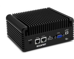Industriële Mini PC - Fanless Computer Compact PC - Server Toepassingen - Dubbele Gigabit LAN Poorten