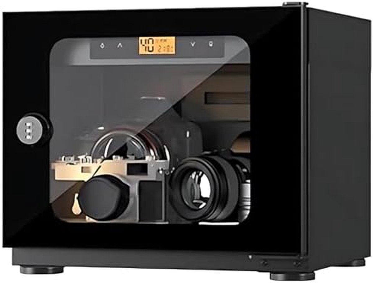 Vochtbestendige Opbergbox - Droogkast Camera - Apparatuur Beschermen - Digitale Vochtigheidsregeling - 20L - Zwart
