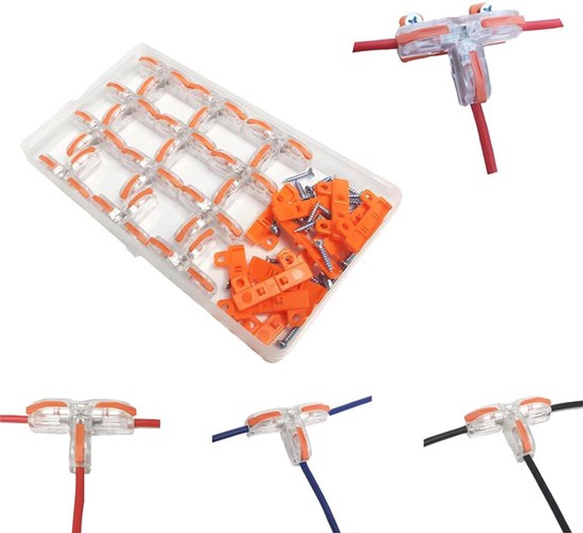 Krimpkabelstekkers T-vormig - Set Inovra Plus met 12 stukken