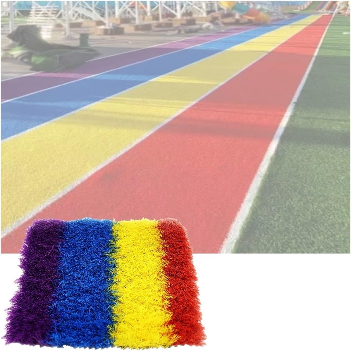 Synthetisch Gras Tapijt - Balkon Tapijt - Buiten Decoratie - Zelfdrenzerend Ontwerp - 2x1.5 meter - Multicolor