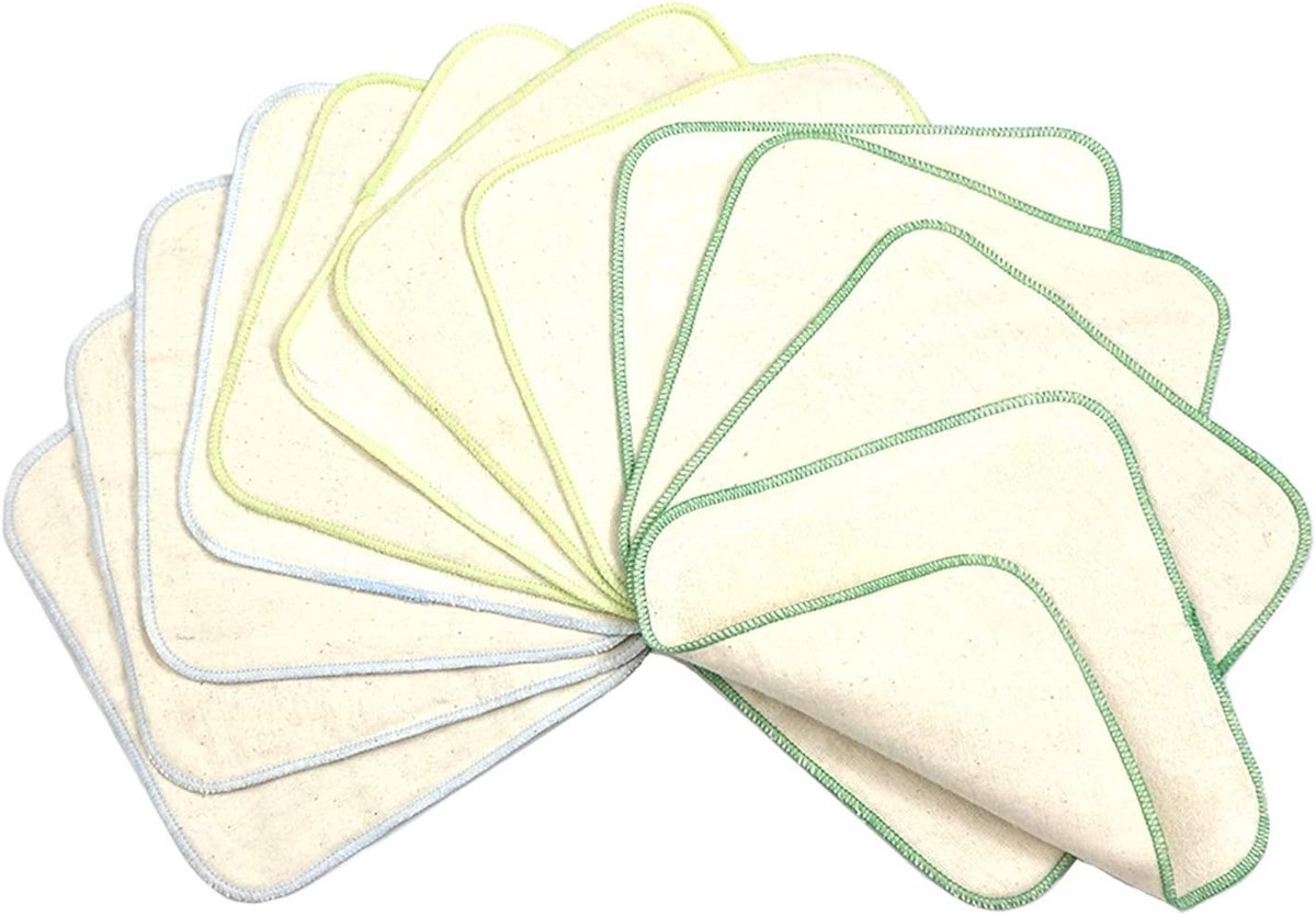 Washandjes - Flanel en Badstof - Dubbellaags - Superzacht - Voor Bad en Douche