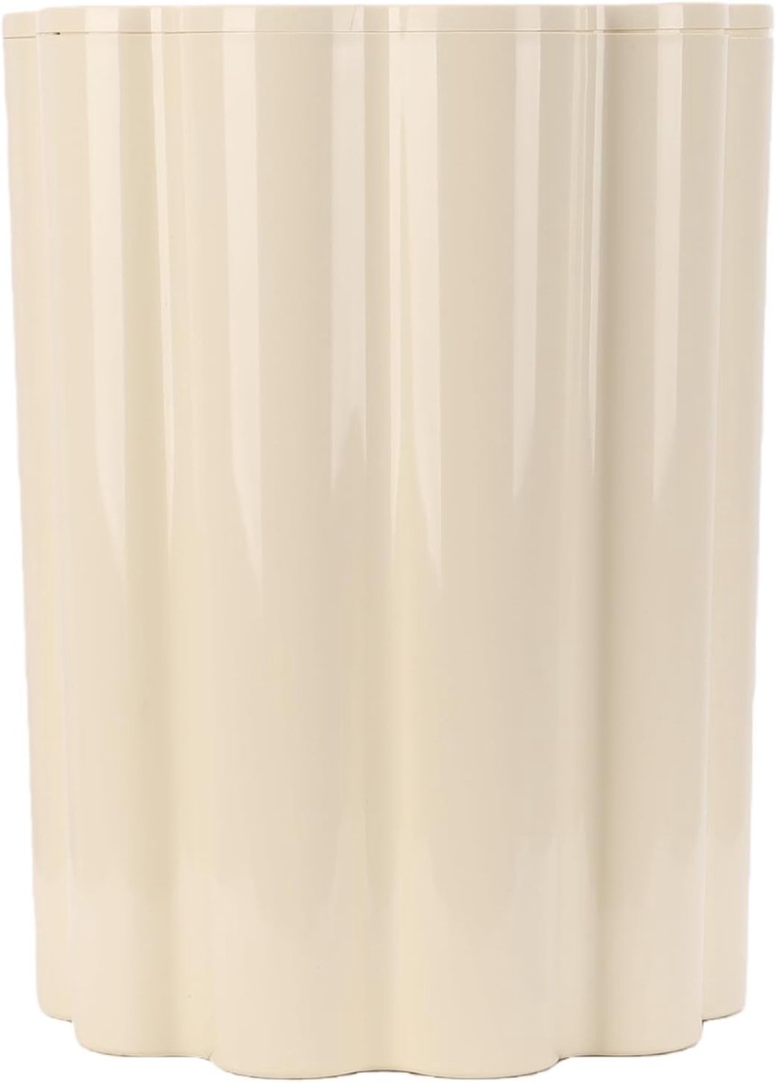 Opbergpoef met Compartiment - Voetsteunkruk Kruk - Woonkamer Organiseren - Verborgen Opbergruimte - 48 x 35.5 x 35.5 cm - Wit