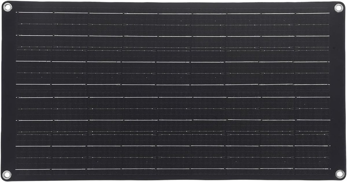 Zonnepaneel - Zonneoplader Batterij - Auto Accu Onderhoud - 25W Zonne-energie - 55 x 29 x 4 cm - Zwart