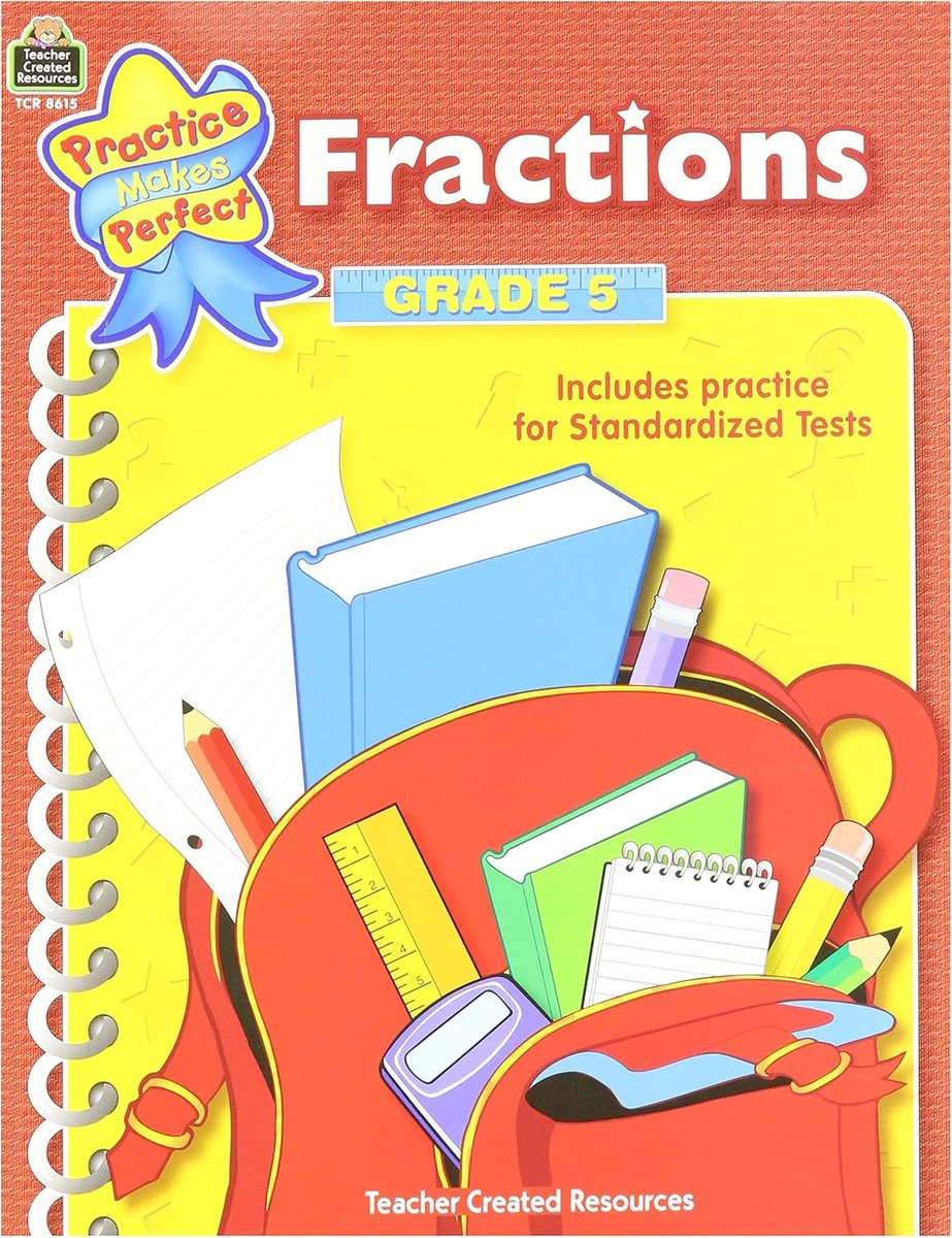 Oefenboek Breuken - Rekenen Werkboek - Schoolvaardigheden Verbeteren - Specifiek voor Groep 5 - 21.6 x 27.9 cm - Meerdere Kleuren