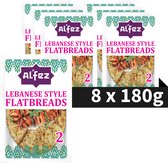 Al’Fez Libanees Flatbread - 8 x 180 gram - Libanese Wrap - Vegetarisch - Za’atar Kruiden - Tandoor Gebakken Wraps - Voordeelverpakking