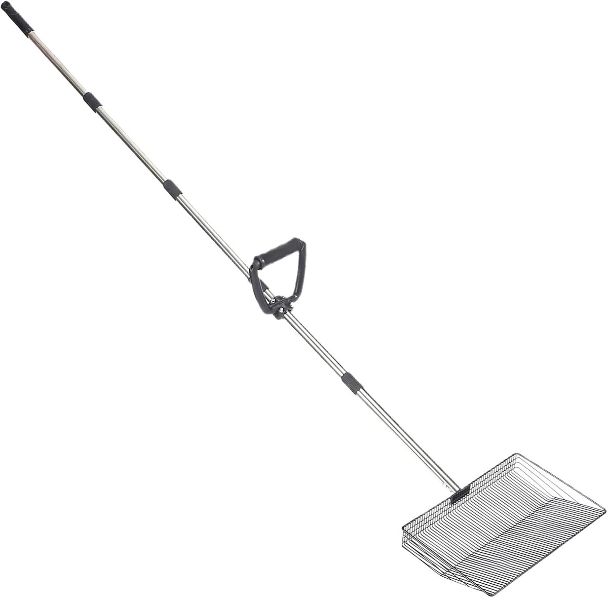 Kippenmest Schep - Stal Schep - Buiten Schoonmaken - Uitschuifbare Steel - 173 cm - Enkel kenmerk