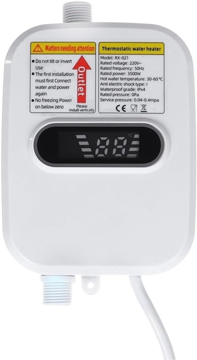 Elektrische Boiler Directe Verwarming Warm Water 3 Seconden Verwarming 3500W One Color