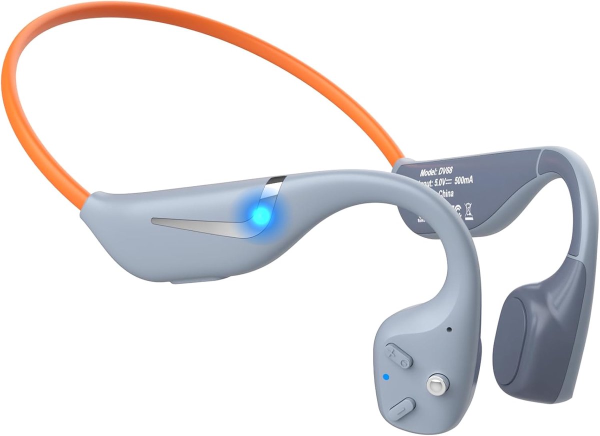 Draadloze Hoofdtelefoon - Open Oor - Sporten en Trainen - Lichtgewicht en Waterdicht - 20 Uur Speeltijd - Grijs
